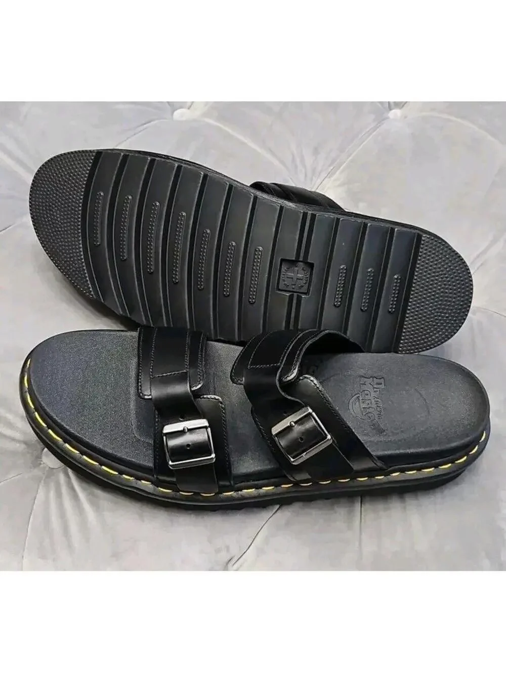 Dr. Doc’s Martens DM Myles Mens 14 US Black Leather Outdoor Strappy Sandals NEW